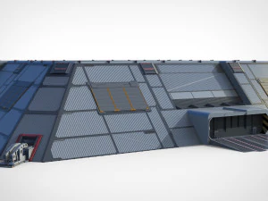 Sci-fi hangar 3D Model