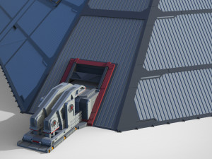 Sci-fi hangar 3D मॉडल