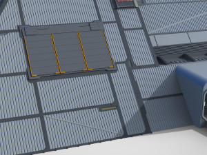 Sci-fi hangar 3D मॉडल