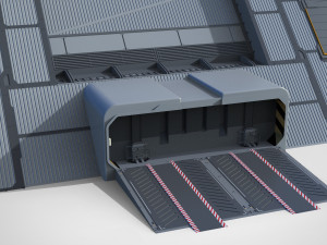Sci-fi hangar 3D मॉडल