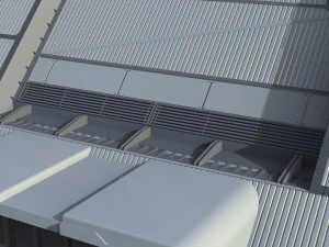 Sci-fi hangar 3D Model