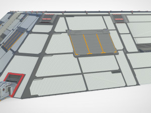 Sci-fi hangar 3D मॉडल