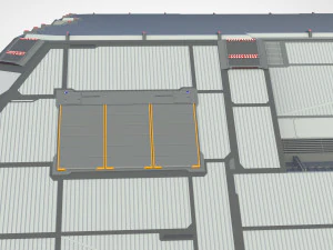 Sci-fi hangar 3D Model