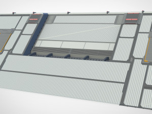 Sci-fi hangar 3D मॉडल