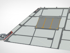 Sci-fi hangar 3D मॉडल