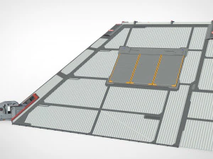 Sci-fi hangar 3D Model