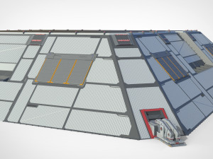 Sci-fi hangar 3D मॉडल