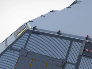 Sci-fi hangar 3D Model