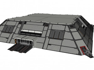 Sci-fi hangar 3D मॉडल