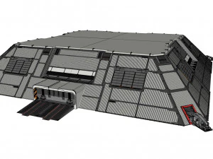 Sci-fi hangar 3D Model