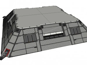 Sci-fi hangar 3D Model