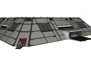 Sci-fi hangar 3D मॉडल