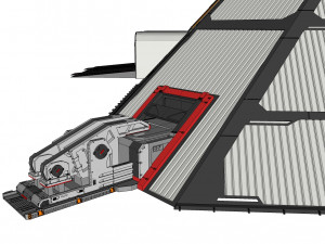 Sci-fi hangar 3D मॉडल