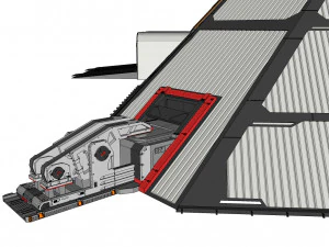 Sci-fi hangar 3D Model