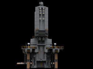 Scifi radar tower 3D मॉडल