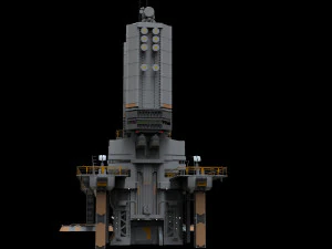Scifi radar tower 3D Model