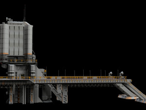 Scifi radar tower 3D मॉडल