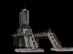 Scifi radar tower 3D Model
