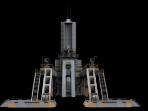 Scifi radar tower 3D मॉडल