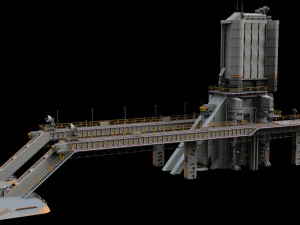 Scifi radar tower 3D Model