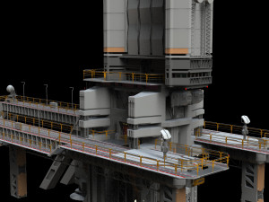 Scifi radar tower 3D मॉडल