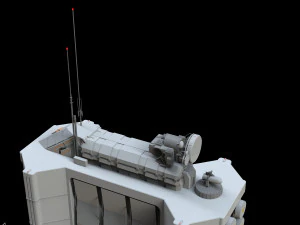 Scifi radar tower 3D Model