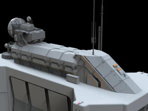 Scifi radar tower 3D Model