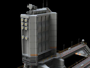 Scifi radar tower 3D Model
