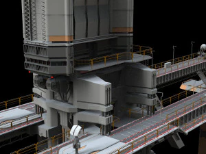 Scifi radar tower 3D Model