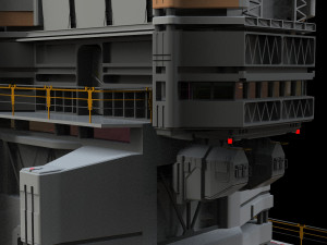 Scifi radar tower 3D मॉडल