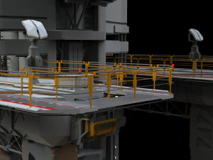 Scifi radar tower 3D Model