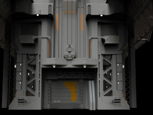 Scifi radar tower 3D मॉडल