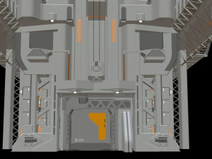 Scifi radar tower 3D Model