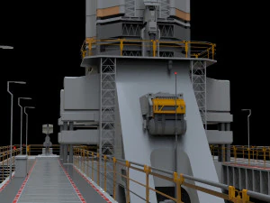 Scifi radar tower 3D Model