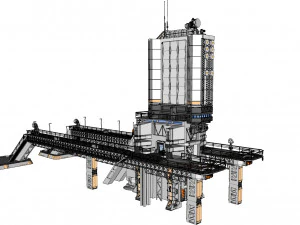 Scifi radar tower 3D Model