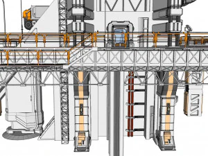 Scifi radar tower 3D Model