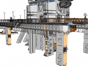 Scifi radar tower 3D मॉडल