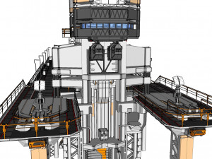 Scifi radar tower 3D मॉडल