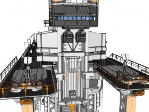 Scifi radar tower 3D Model