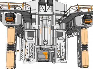 Scifi radar tower 3D Model
