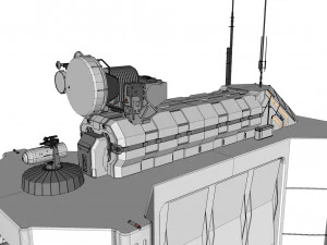 Scifi radar tower 3D Model