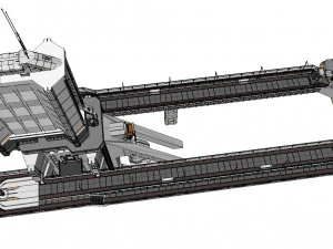 Scifi radar tower 3D Model