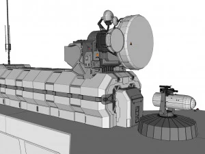 Scifi radar tower 3D Model