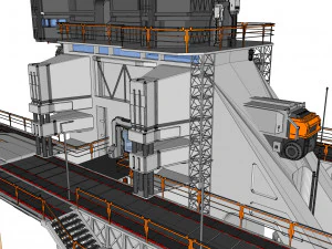 Scifi radar tower 3D Model