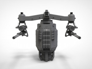 Sci-fi turret 5 3D Model