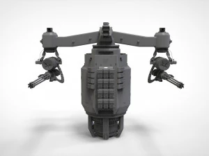 Sci-fi turret 5 3D Model