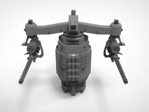 Sci-fi turret 5 3D Model