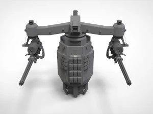 Sci-fi turret 5 3D Model