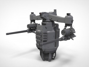 Sci-fi turret 5 3D Model