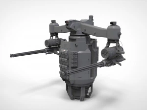 Sci-fi turret 5 3D Model